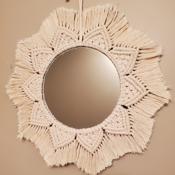 Handmade Macrame Mirror - Picture 1 of 1